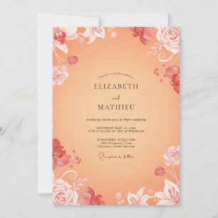 Invitación Boda de Vid Pintada de Albaricoque