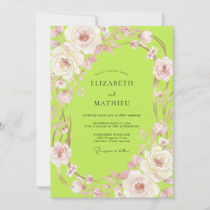 Invitación Boda de Vid Rosa Chartreuse
