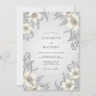Invitación Boda de Vid Silver Slate