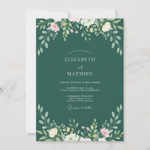 Invitación Boda de Vid Verde Esmeralda