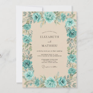 Invitación Boda de Vid Verdeaguamarina