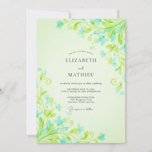 Invitación Boda de Vid Vidriada Chartreuse