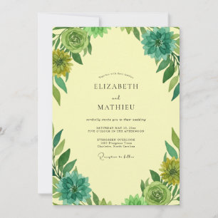 Invitación Boda de Vid Vino Amarillo Pálido de Lujo