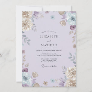 Invitación Boda de Vid Violeta Silenciada