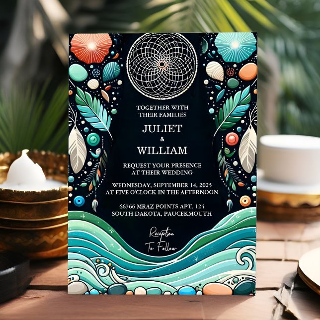 Invitación Boda De Vidrio Marítimo Acumulado De Arena De Agua (Subido por el creador)