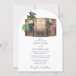 Invitación Boda de viñedos de barril de vino ruso