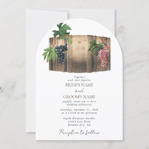 Invitación Boda de viñedos de barril de vino ruso
