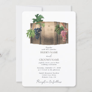 Invitación Boda de viñedos de barril de vino ruso