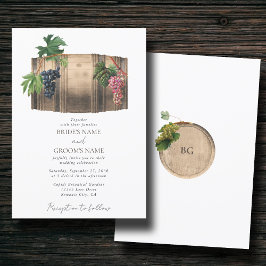 Invitación Boda de viñedos de barril de vino ruso