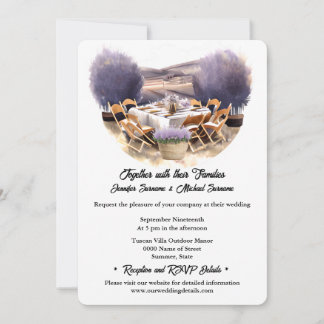 Invitación Boda de viñedos de verano de la Toscana