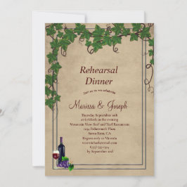 Invitación Boda de viñedos de vino ruso