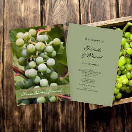 Invitación Boda de viñedos Green Grapes Vineyard