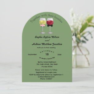 Invitación Boda de vino de la pareja moderna Boho Arch