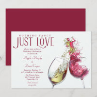 Boda de vino tinto y blanco nada elegante solo amo