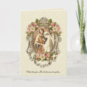 Invitación Boda de Vintage de la Iglesia Católica Tradicional