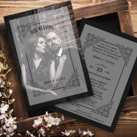 Boda de Vintage de lujo Florece Efecto Vellum
