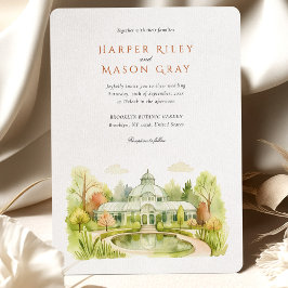 Invitación Boda de Watercolor del Jardín Botánico de Brooklyn
