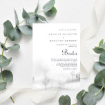 Invitación Boda de Winter Mountain Forest Boda<br><div class="desc">Esta invitación a boda en un bosque de montaña en invierno es perfecta para una boda de destino. El diseño cuenta con un bosque pintado a mano en colinas y montañas en un idílico escenario invernal.</div>