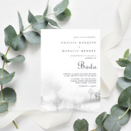 Invitación Boda de Winter Mountain Forest Boda