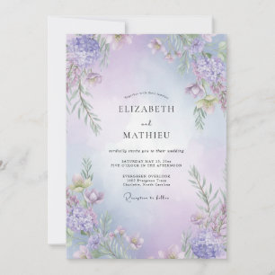 Invitación Boda de Wisteria Violeta Ametista