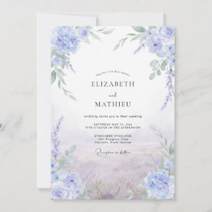 Invitación Boda de Wisteria Violeta Periwinkle