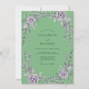 Invitación Boda de Wisteria y Amatista de Menta