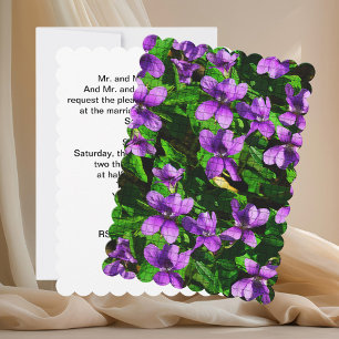 Invitación Boda de Wood Violet Mosaic