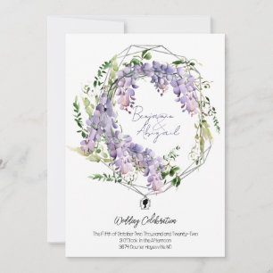 Invitación Boda de Wreath de la era de la Regencia Mínima