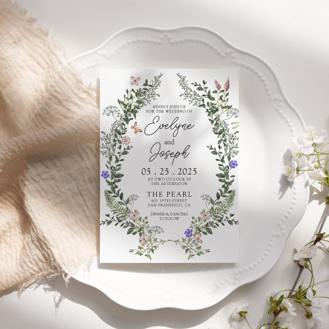 Invitación Boda de Wreath Whimsical Greenery (Subido por el creador)