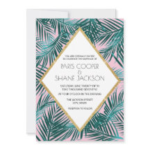 Boda Deco de palma rosa