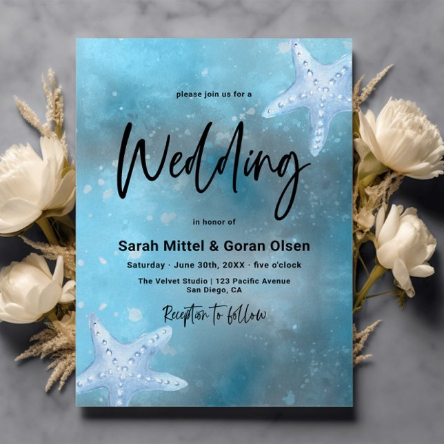 Invitación Boda Deep Blue Sea (Subido por el creador)