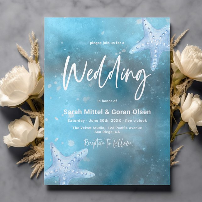 Invitación Boda Deep Blue Sea (Subido por el creador)