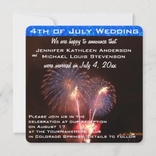 Invitación Boda del 4 de julio