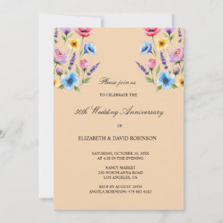 Invitación Boda del 50 aniversario de color
