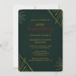Invitación Boda del 50 aniversario del Golden Green