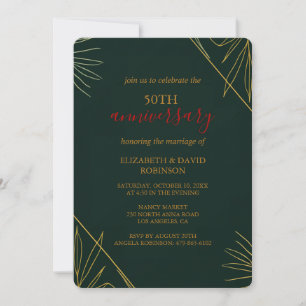 Invitación Boda del 50 aniversario del Golden Green