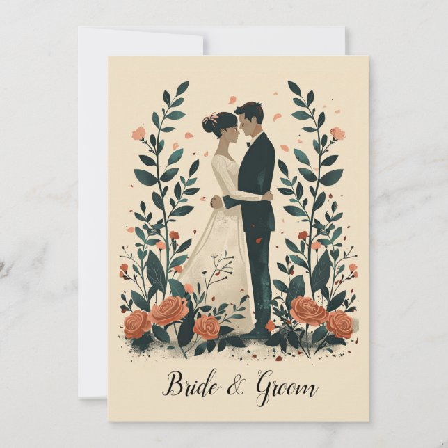 Invitación Boda del abrazo eterno (Anverso)
