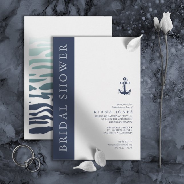 Invitación Boda del Ancla de Ola Azul ducha de novia ID836 (Subido por el creador)