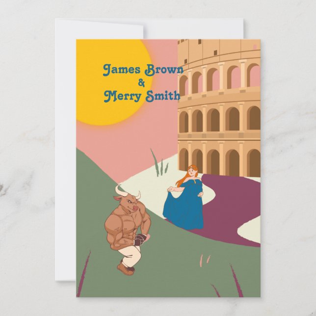 Invitación Boda del antiguo Sol Romano de la Princesa de Toro (Anverso)