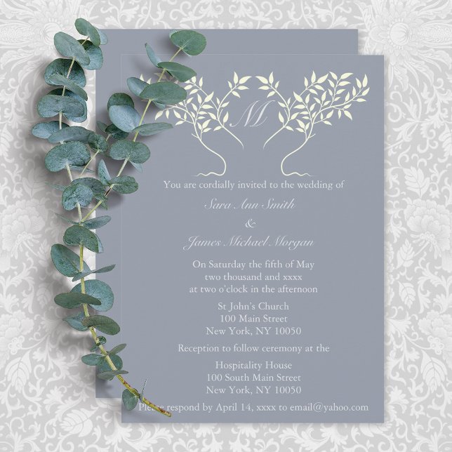 Invitación Boda del árbol de agua de la vida (Subido por el creador)