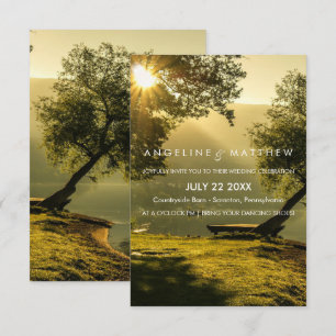 Invitación Boda del árbol de caída ruso vintage