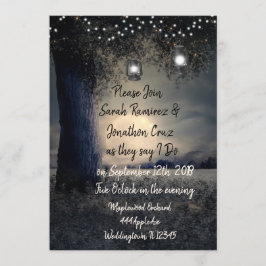 Invitación Boda del árbol luminoso romántico