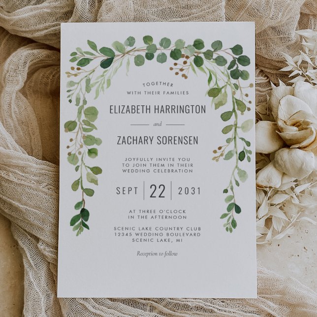 Invitación Boda del Arco Boho Eucalyptus (Subido por el creador)