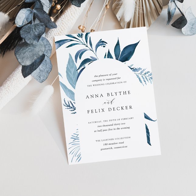 Invitación Boda del Arco Botánico Azul de Azure Wild (Subido por el creador)