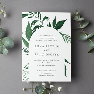 Invitación Boda del Arco Botánico de Wild Forest Green
