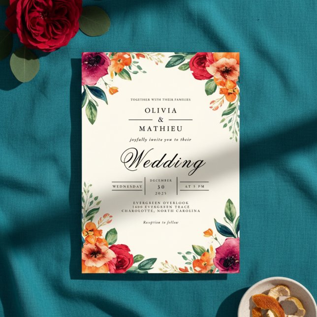 Invitación Boda del Arco Botánico Floral Lush (Subido por el creador)
