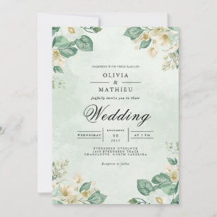 Invitación Boda del Arco Botánico Sage & Cream