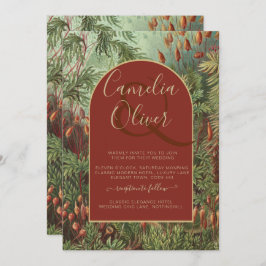 Invitación Boda del Arco Botánico Vintage Terracotta Florals