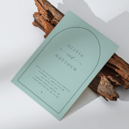 Invitación Boda del Arco de Dusty Aqua | Foto náutica + códig