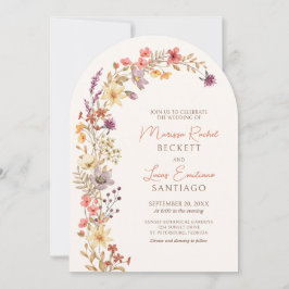 Invitación Boda del Arco de Flor Silvestre Otoño